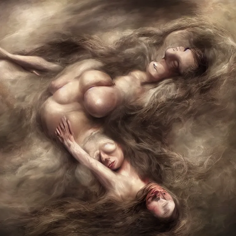 Image similar to dying pregnant woman, fantasy art, realistic, life - like