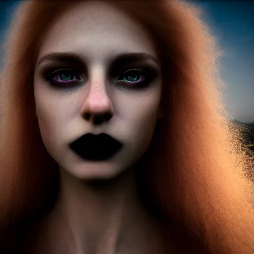 Prompt: photographic portrait of a stunningly beautiful gothic female tears in her eyes in soft dreamy light at sunset, contemporary fashion shoot, by edward robert hughes, annie leibovitz and steve mccurry, david lazar, jimmy nelsson, breathtaking, 8 k resolution, extremely detailed, beautiful, establishing shot, artistic, hyperrealistic, beautiful face, octane render