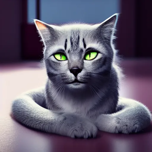 Image similar to house cat composed of diamond, hyper realistic, octane render, high detail texture, hyper realism, 8 k