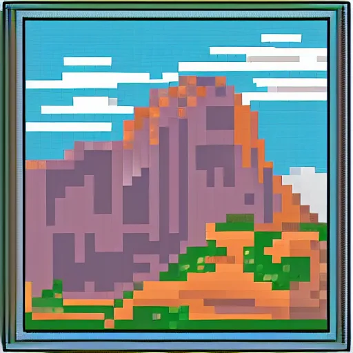 Image similar to italian dolomites pixel art