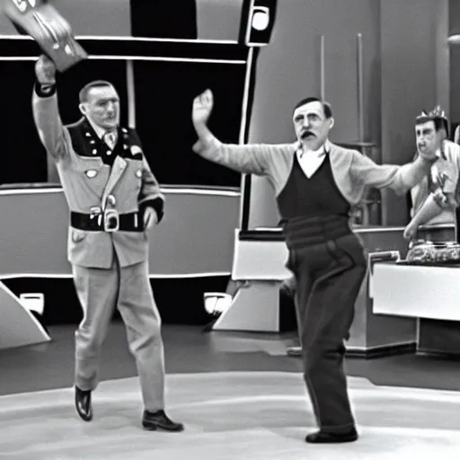 Image similar to adolf hitler breakdancing on the price is right, 4k