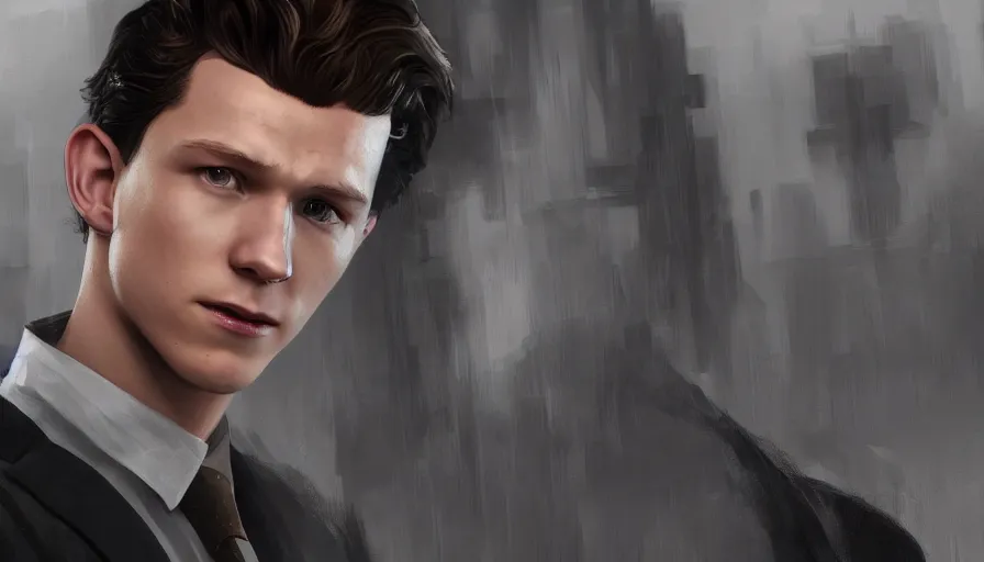 Prompt: Tom Holland is Bruce Wayne, hyperdetailed, artstation, cgsociety, 8k