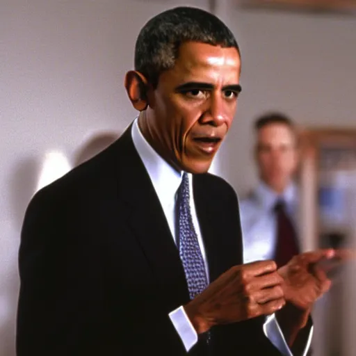 Image similar to Barrack Obama in American Psycho (1999)