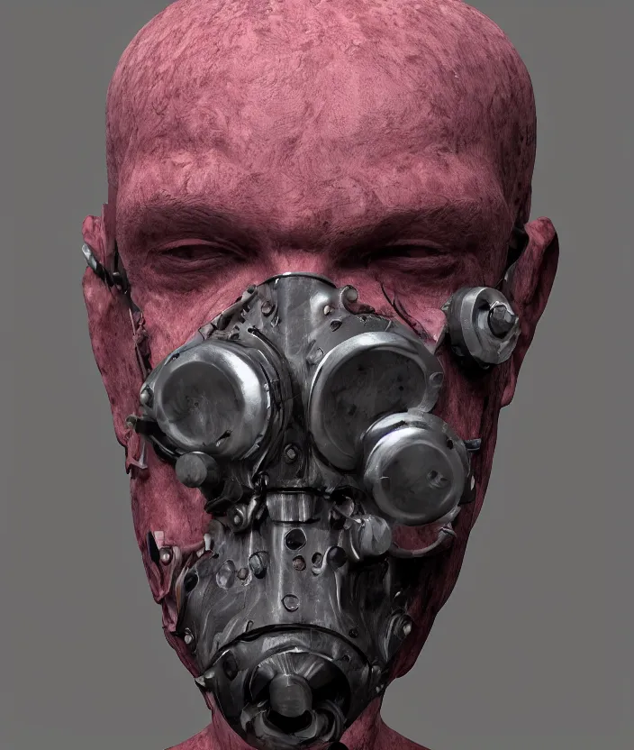 Image similar to Steampank biomechanical face mask, octane render, cinematic, highly detailded