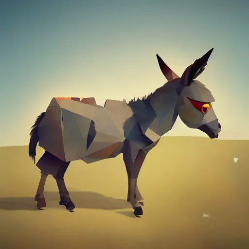 Prompt: cute illustration of a donkey, digital art, inspired by tearaway, by greg rutkowski, sharp, masterpiece, highly detailed, photorealistic, octane render, 8 k, unreal engine 5, trending on artstation, vivid colors