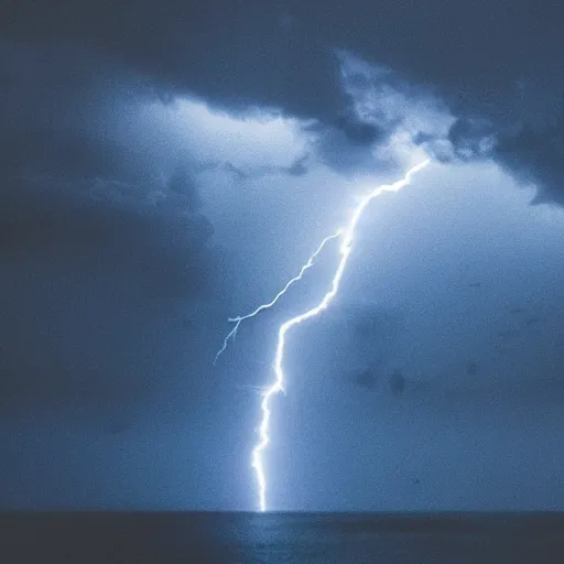 Prompt: photo of a lightning bolt, underwater, cinematic