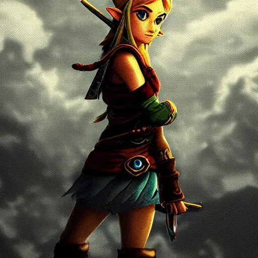 Prompt: detailed digital art of zelda, beautiful dramatic lighting.