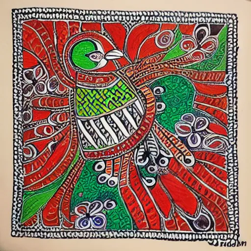 Prompt: “ a madhubani painting ”