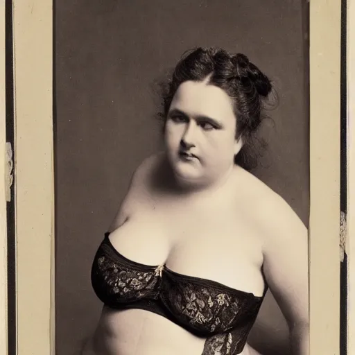 Prompt: victorian boudoir photography of a curvy woman stripping off a black dress. gazing at camera.