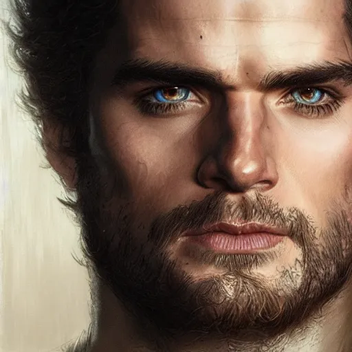 Image similar to henry cavill the king as a realistic fantasy d & d character, closeup portrait art by donato giancola and greg rutkowski, realistic face, digital art, trending on artstation