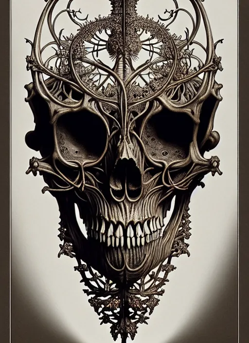 Image similar to art forms of nature by ernst haeckel, memento mori by arthur rackham, ornate antique porcelain beautiful skull mask, ultrasharp, photorealistic, hyperdetailed, octane render, polished, art nouveau, neo - gothic, gothic, intricate ornamental organic filigree, art nouveau botanicals, art forms of nature by ernst haeckel, horizontal symmetry, symbolist, visionary