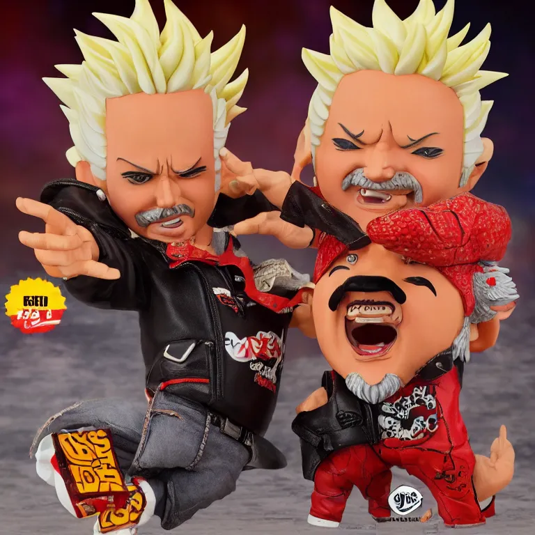 Image similar to Guy Fieri action figure, product photo, detailed, 4k