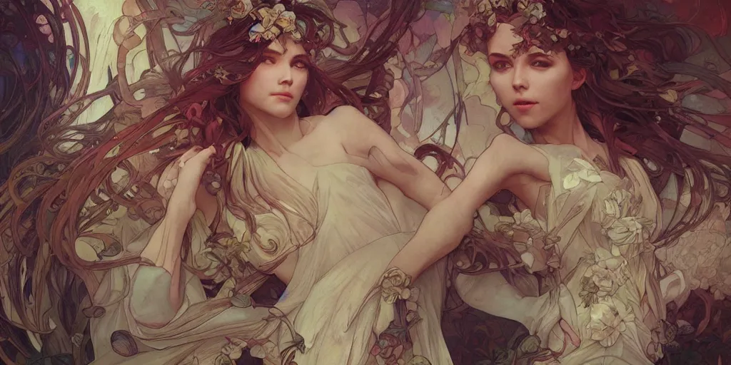 Image similar to dreamscape, female, art by artgerm and greg rutkowski and alphonse mucha and loish and wlop, highly detailed sculpture, intricate detailed, ommatidia, 8 k, cinematic atmosphere, post - processing