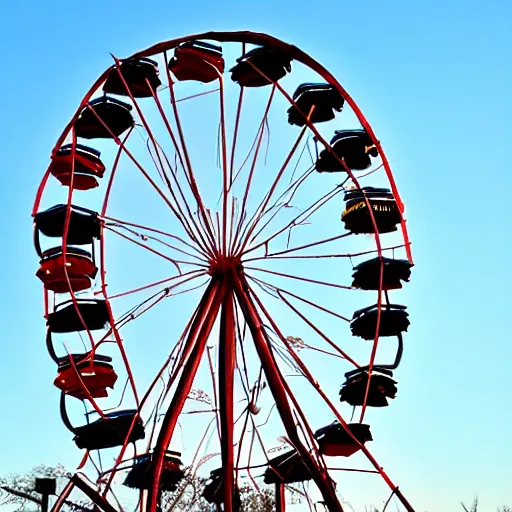 Prompt: Ferris wheel postapocalyptic