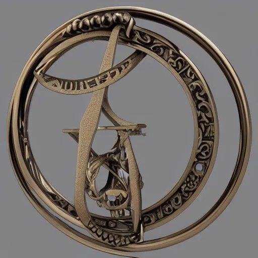 Image similar to 3 d model, armillary rings jewelry