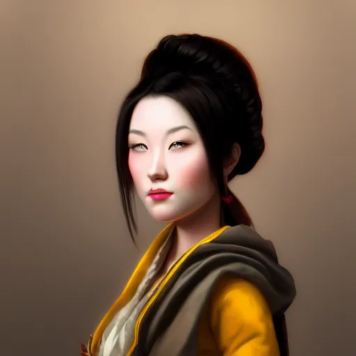 Image similar to beautiful women with oriental faces, character portrait, sharp, digital matte painting, by asher brown durand, trending on artstation