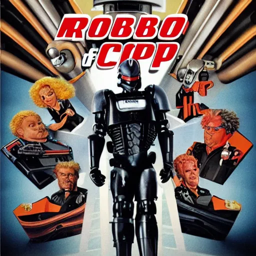 Image similar to Robocop, mayor of Flavortown, cinematic, Eastman 5384 film