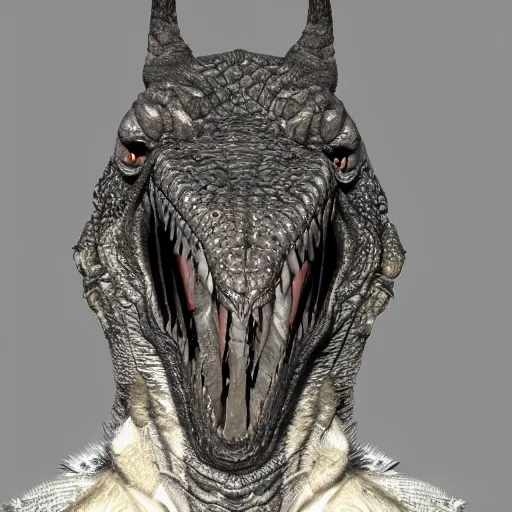 Image similar to Fur covered crocodile with a wolve's head, concept art, photoshop artwork, highly detailed