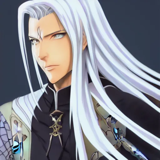 Prompt: portrait of sephiroth, anime fantasy illustration by tomoyuki yamasaki, kyoto studio, madhouse, ufotable, trending on artstation