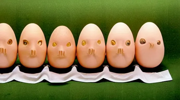 Prompt: The republican party in eggshells photographed by Anne Geddes