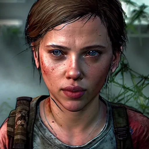 Image similar to scarlett johansson as a the last of us character