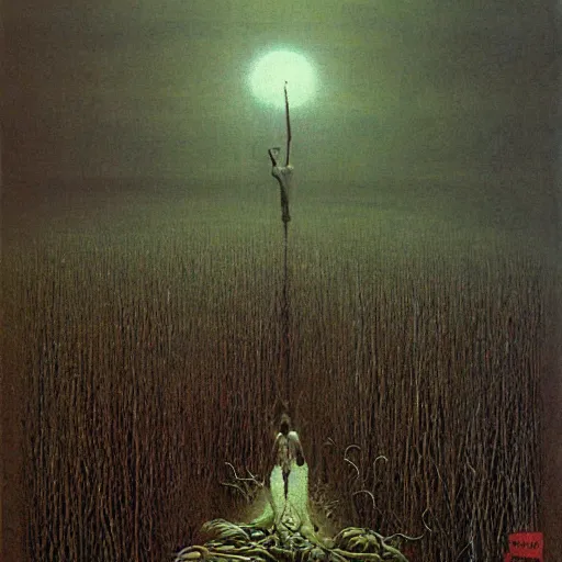 Image similar to joy made by zdzislaw beksinski