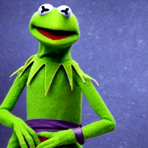 Image similar to Kermit the frog as Thanos