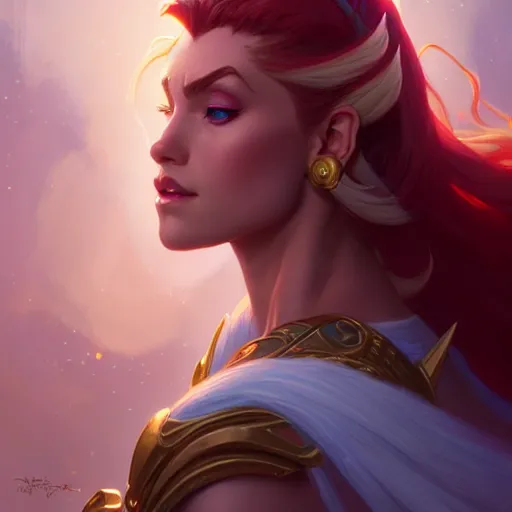 Image similar to Adora, She-ra, fantasy, intricate, elegant, highly detailed, digital painting, artstation, concept art, matte, sharp focus, illustration, art by Artgerm and Greg Rutkowski and Alphonse Mucha