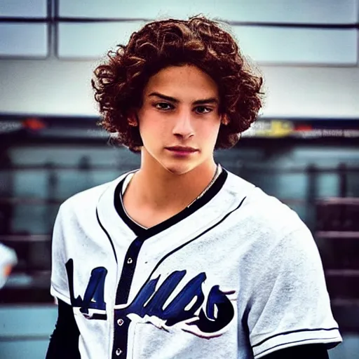 Prompt: “a realistic photo of a guy who is an attractive baseball player man who is part cyborg and part humanoid, who is a robot, Lando Norris”