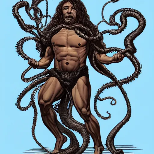 Prompt: joe rogan as medusa - n 9