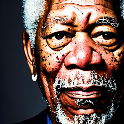 Image similar to photograph portrait of Morgan Freeman, intricate detail, sigma 85mm f/1.4, 4k, depth of field, high resolution, 4k, 8k, hd, full color