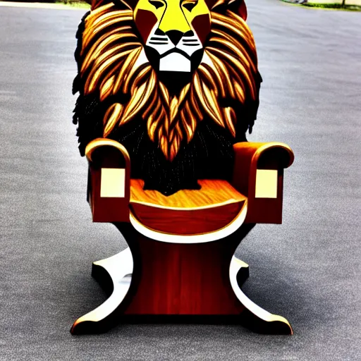 Image similar to photo of chair in the shape of lion