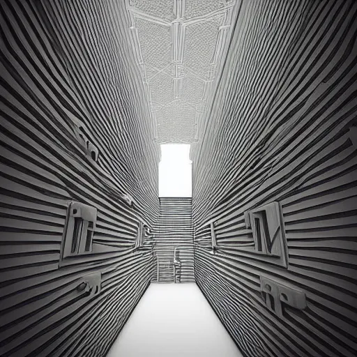 Image similar to “a disorienting white hallway and stairwell with many doors, confusing, creepy, eerie, doors, stairs, dimensions, MC Escher architecture, anime style, detailed background”