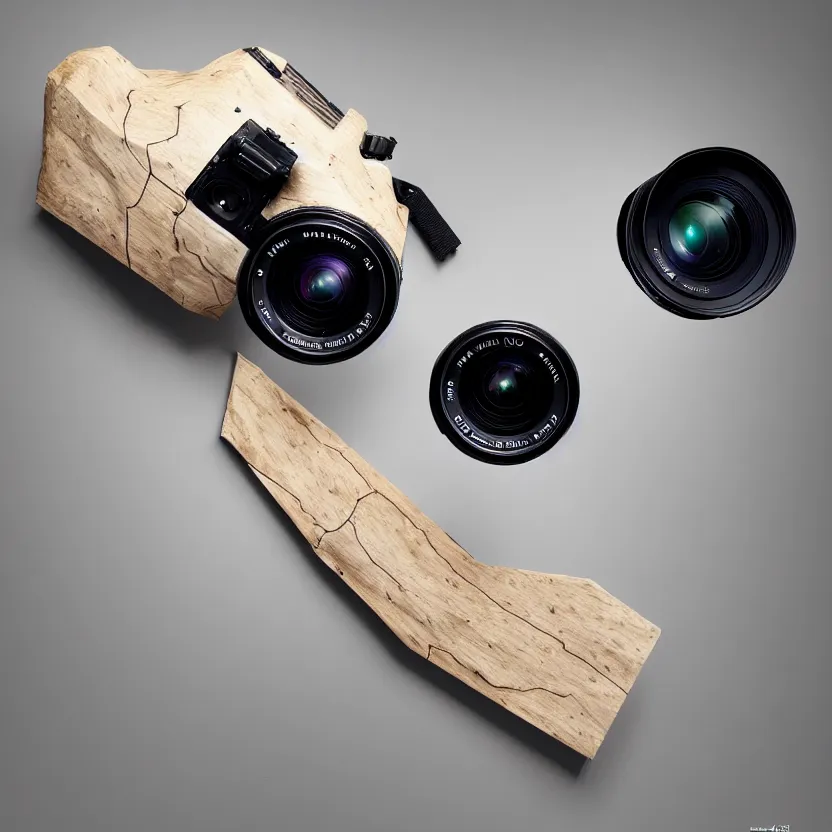 Image similar to a dslr camera ; designed by c. a. k. e., marc newsom, zaha hadid, blond ltd, layer design ; natural materials ; industrial design ; behance ; le manoosh ; pinterest ; if design award ; reddot design award