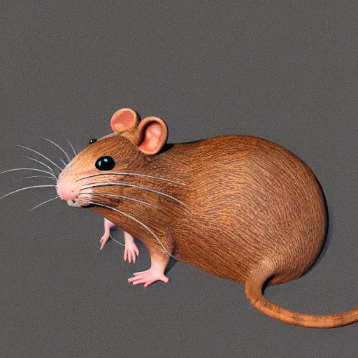 Prompt: a rat in the style of the Cheshire Cat, digital art, 3-d render