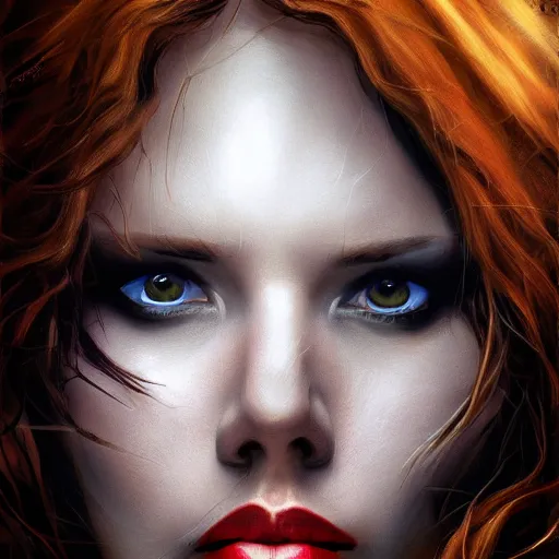 Image similar to black widow in an research facility, artstation hall of fame gallery, editors choice, #1 digital painting of all time, most beautiful image ever created, emotionally evocative, greatest art ever made, lifetime achievement magnum opus masterpiece, the most amazing breathtaking image with the deepest message ever painted, a thing of beauty beyond imagination or words