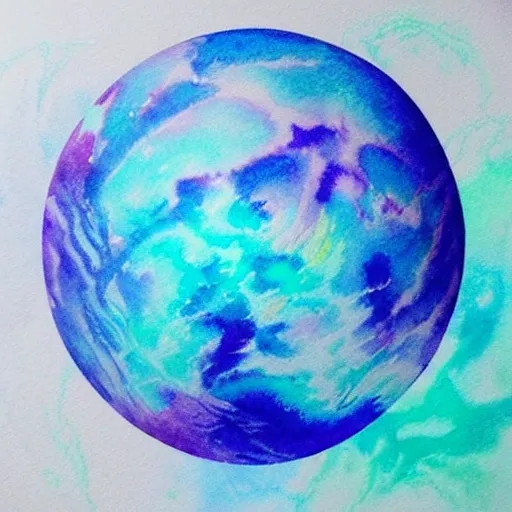 Image similar to frosted astral glacial scarves watercolor artwork confirmed orb