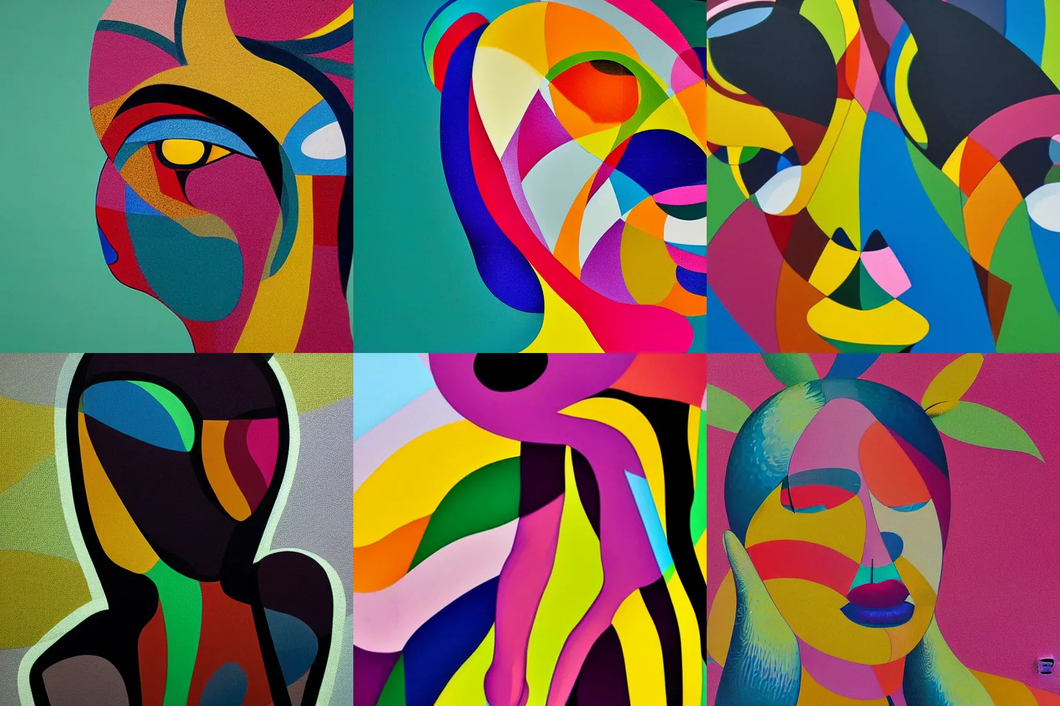 Prompt: a closeup of a beautiful woman by okuda genso biomorphic
