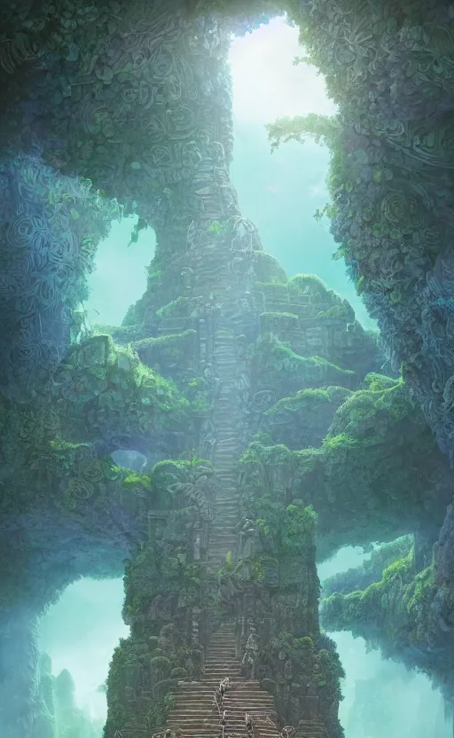 Prompt: microscopic tardigrade, microbiology, magical forest, ruins, civilization, vegetation, mayan temple, futuristic, sharp focus, electric, backlight, furry, soft, concept art, intricate details, highly detailed, photorealistic, disney pixar, james gilleard, moebius, print, iridescent, global illumination, anime, game art