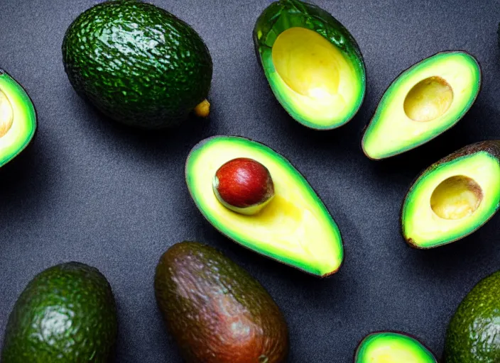 Image similar to dslr food photograph of avocados with elon musk morphing through, 8 5 mm f 1. 8