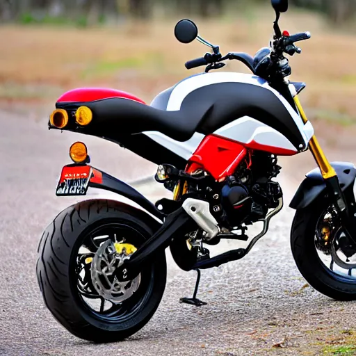 Image similar to a modified honda grom, motorcycle, minimoto, bikeexif, highly detailed