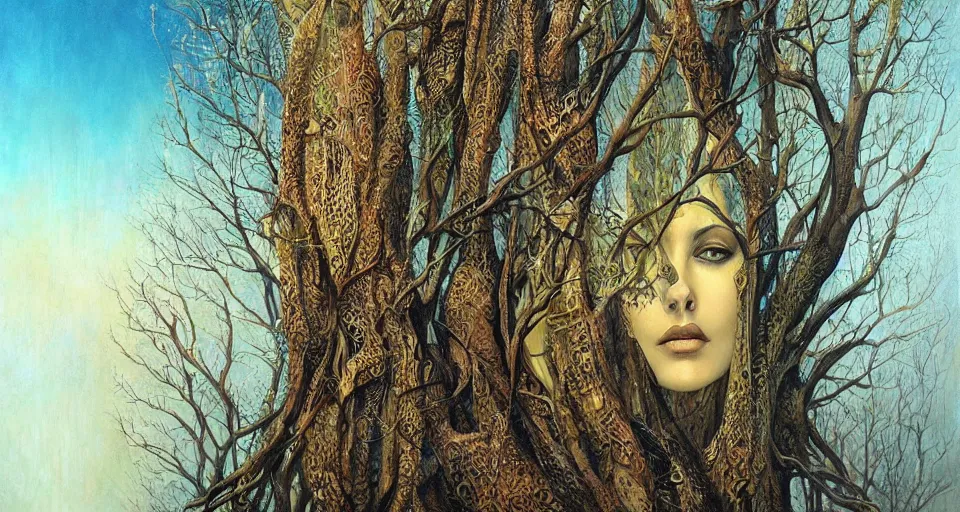 Image similar to Trees without leaves, by Karol Bak