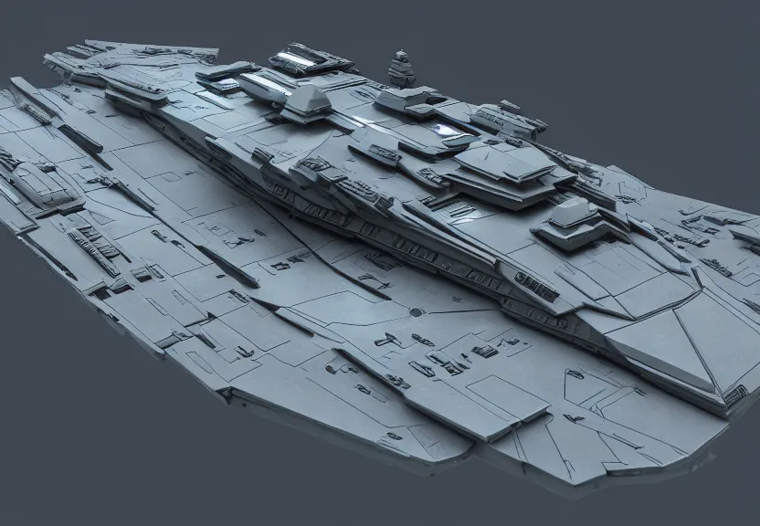 Image similar to a spaceship cruiser battleship inspired by sulaco, star destroyer, ilm