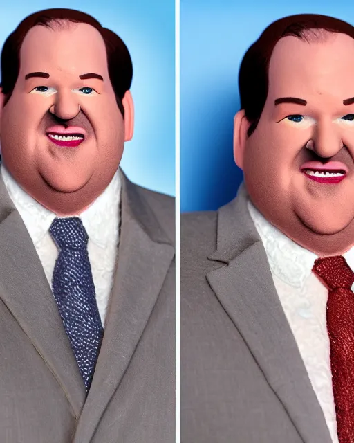 Prompt: kevin malone as a muppet. highly detailed felt. hyper real photo. 4 k.