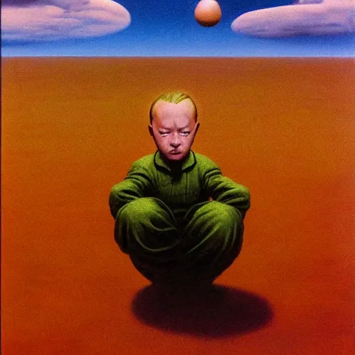 Prompt: Tintin by zdzisław beksiński