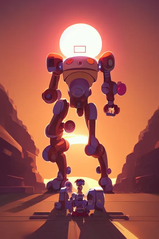 Image similar to metabots medabots medarotto medarot robot minimalist comics, behance hd by jesper ejsing, by rhads, makoto shinkai and lois van baarle, ilya kuvshinov, rossdraws global illumination ray tracing hdr radiating a glowing aura