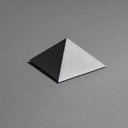 Image similar to A studio photo of a diamond in the shape of a perfect pyramid, realistic, ultra high detail, 8k, studio lighting.