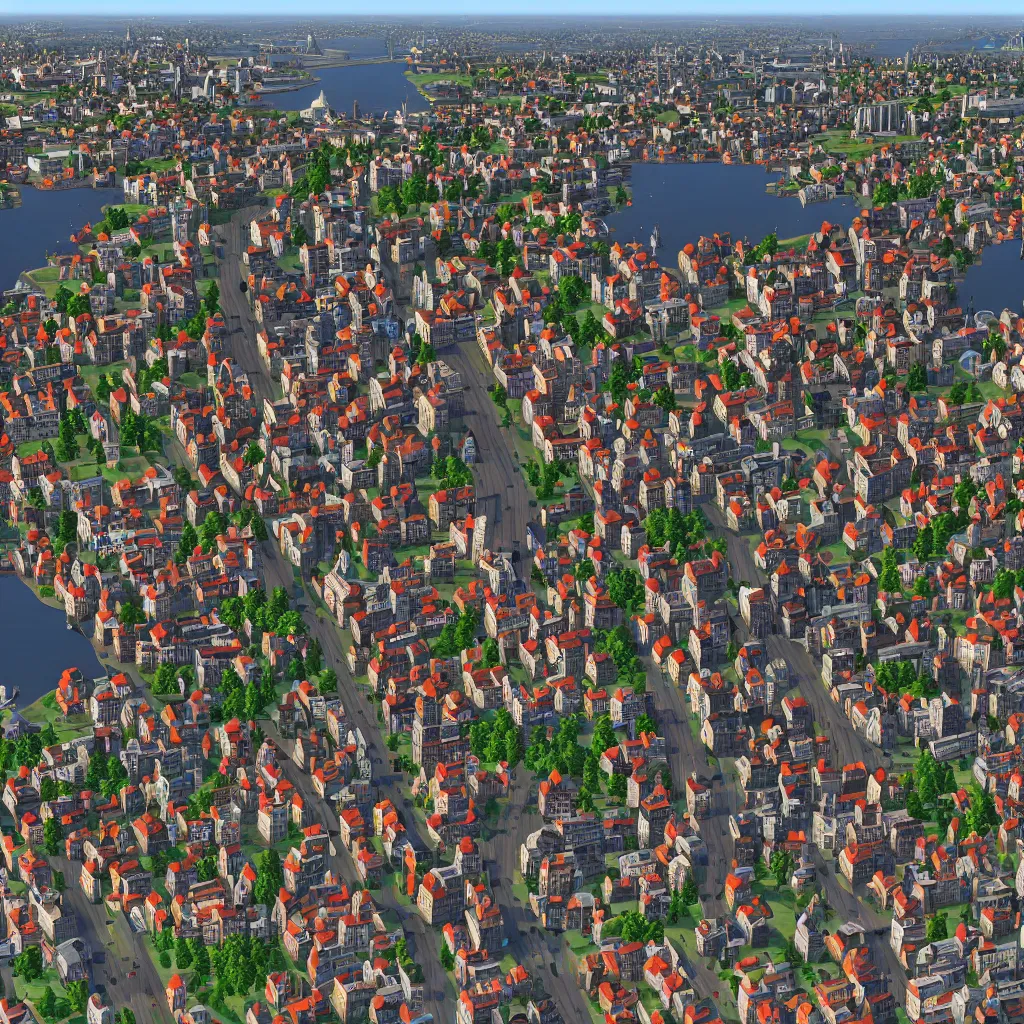 Prompt: cities skylines gdansk