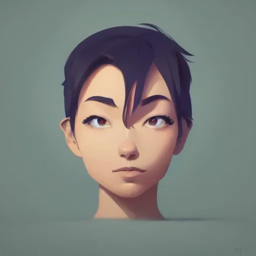 Image similar to face icon stylized minimalist mash, loftis, cory behance hd by jesper ejsing, by rhads, makoto shinkai and lois van baarle, ilya kuvshinov, rossdraws global illumination