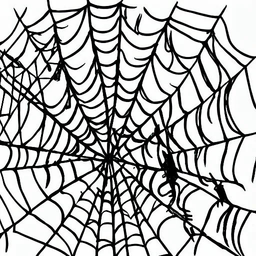 Image similar to one-line art grafic the organic sheep!!!included a spider web, grey scale